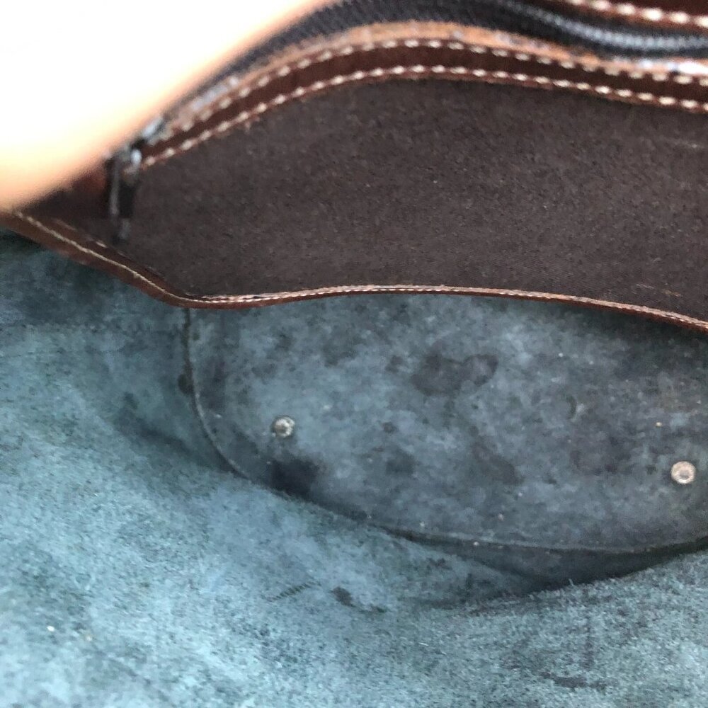 Vintage DOONEY & BOURKE Leather Tote Bag Purse Shoulder Leather Black Buckle - Picture 12 of 15
